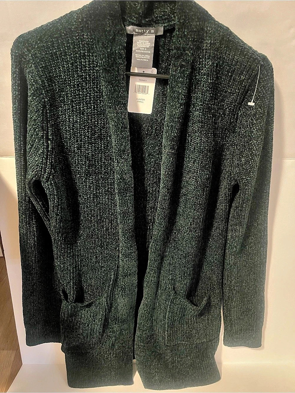matty m Hunter Knit Cardigan in Green Size Small NWT